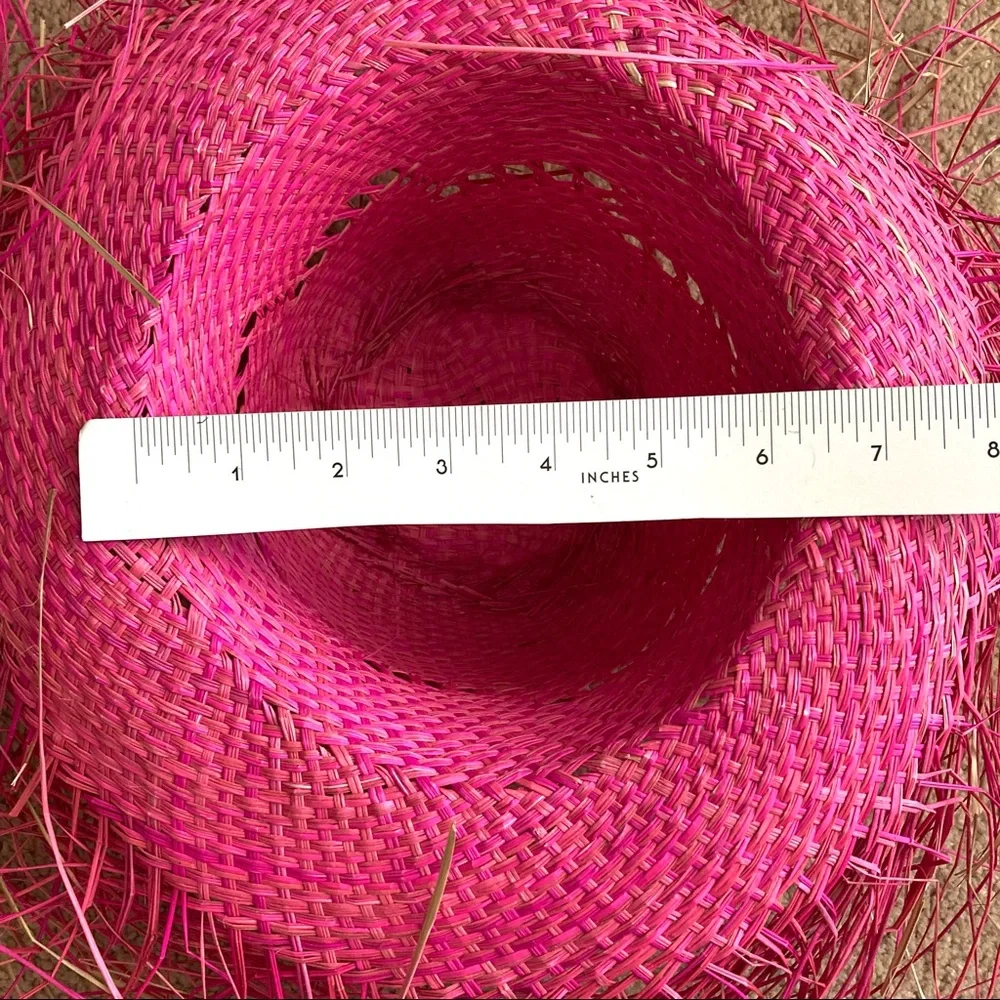 Summer Beach Pool Hot Pink Straw Hat